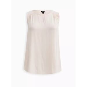 Torrid Blush Pink Rayon Crepe Keyhole Tank – Size 5X